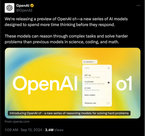 OpenAI革命性突破：模型OpenAI o1，推理能力超越人类博士！附2024年阿里数学竞赛题测试案例